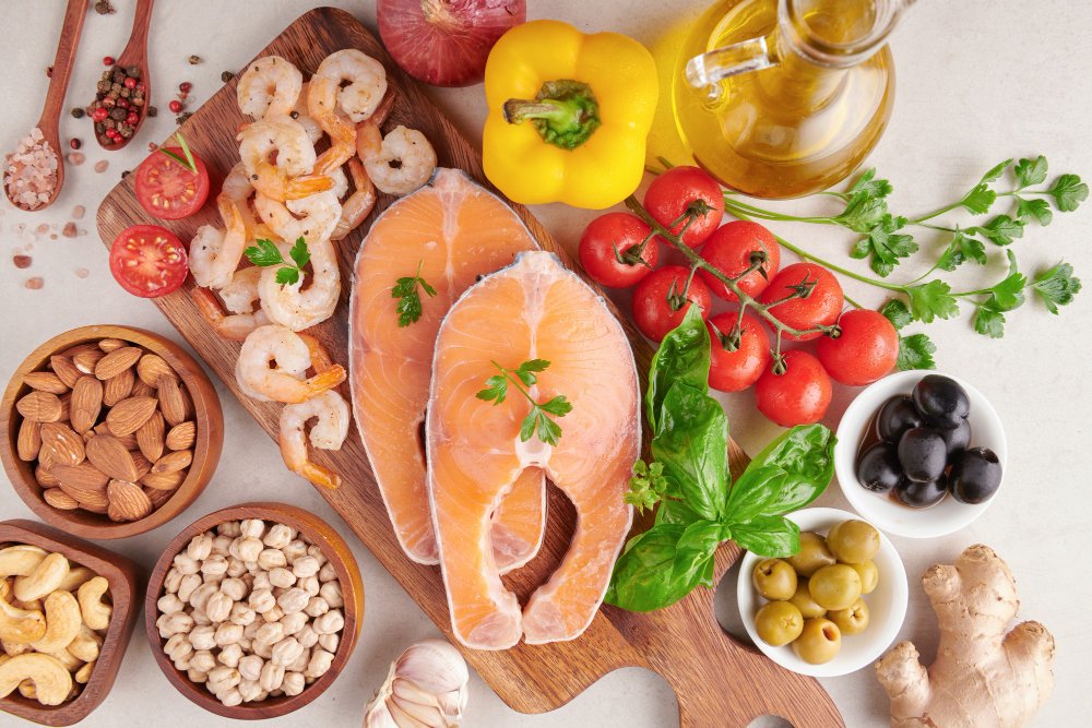 Imagem de alimentos da dieta do mediterrâneo